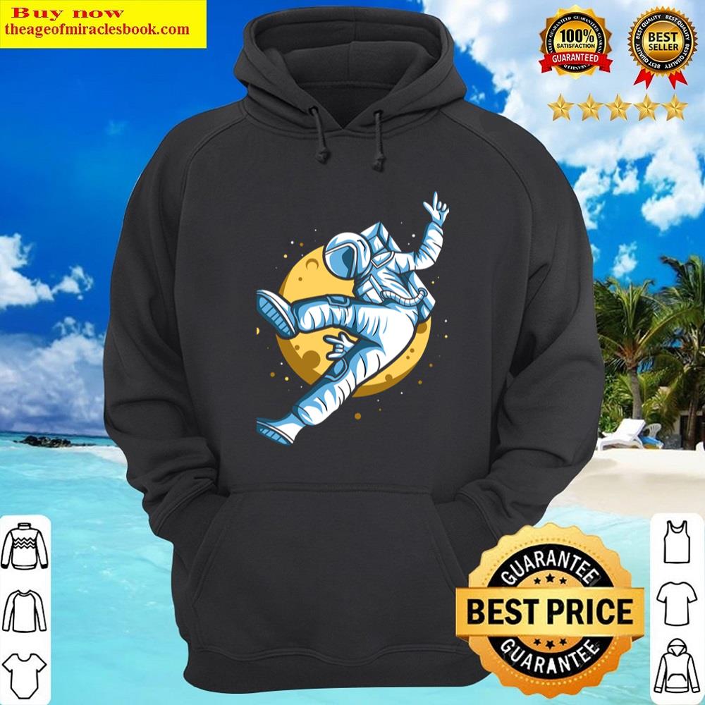 Alternative view of Astronaut Float With Metal Finger On Space Shirt
