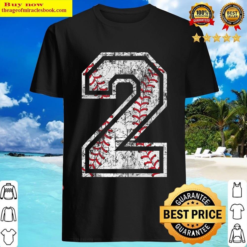 Baseball Jersey Number 2 Vintage Distressed Shirt