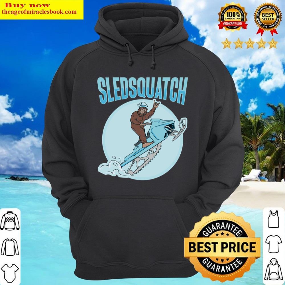 Alternative view of Bigfoot Snowmobile Sledsquatch Design Shirt