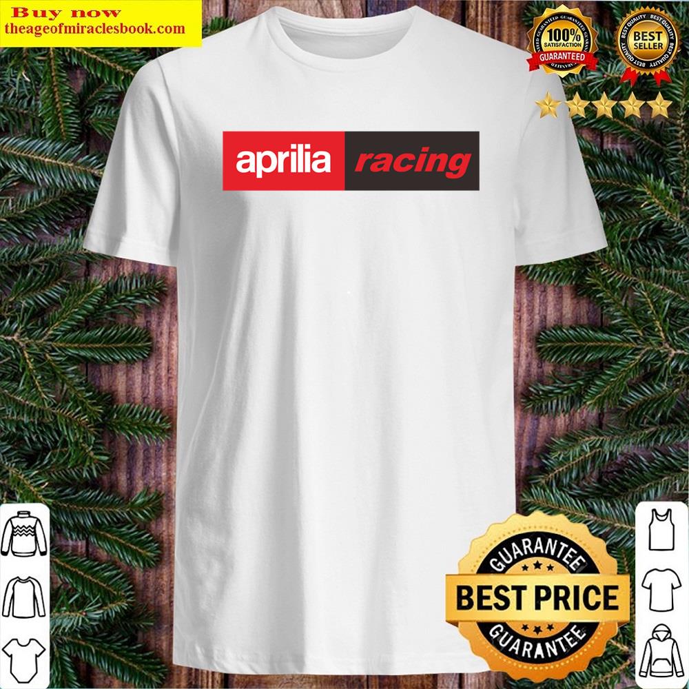 Black Aprilia Racing Text Shirt