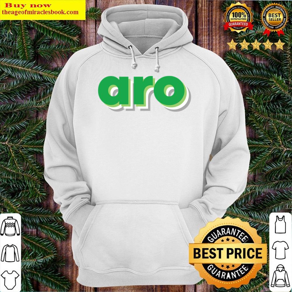 Alternative view of Aro Aromantic Pride Text Sticker Sans Shirt