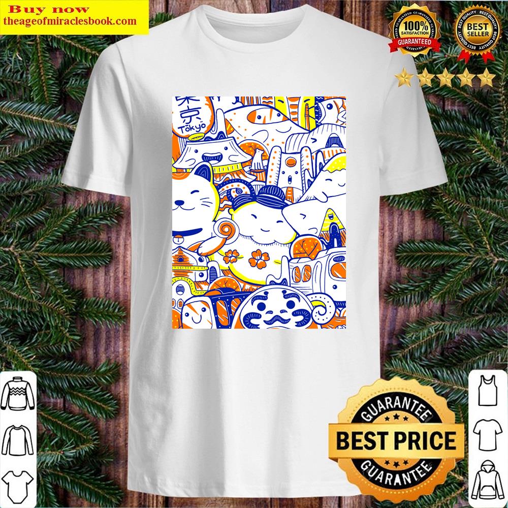 Japanese Cat Print Shirt