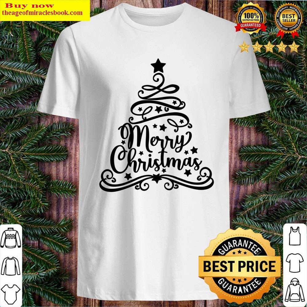 Christmas Tree Blackampwhite T Shirt