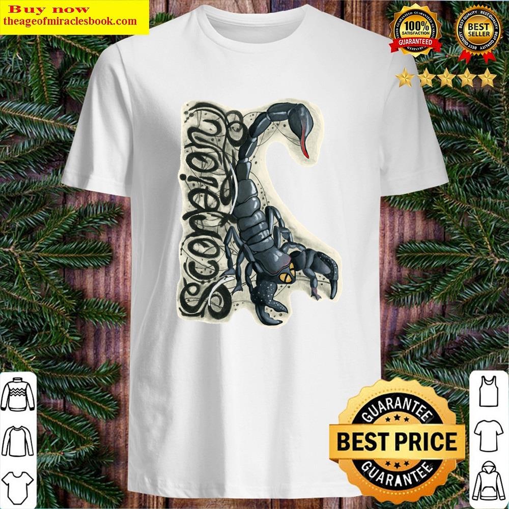 Forest Scorpion With Lettering T Shirt