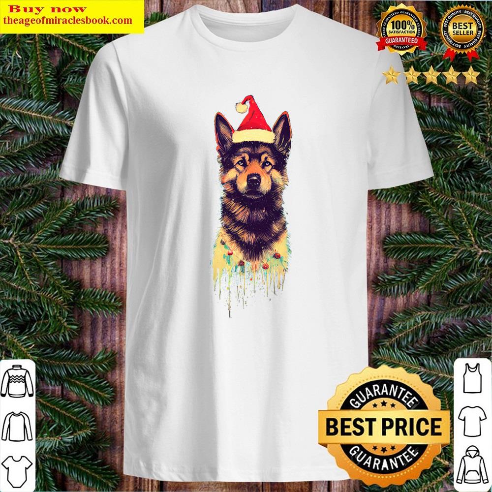 Christmas German Shepherd Portrait Shirt