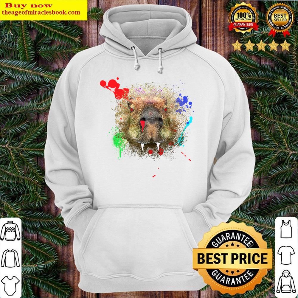 Alternative view of Halloween Capybara Splash Art Design Pullover Shirt