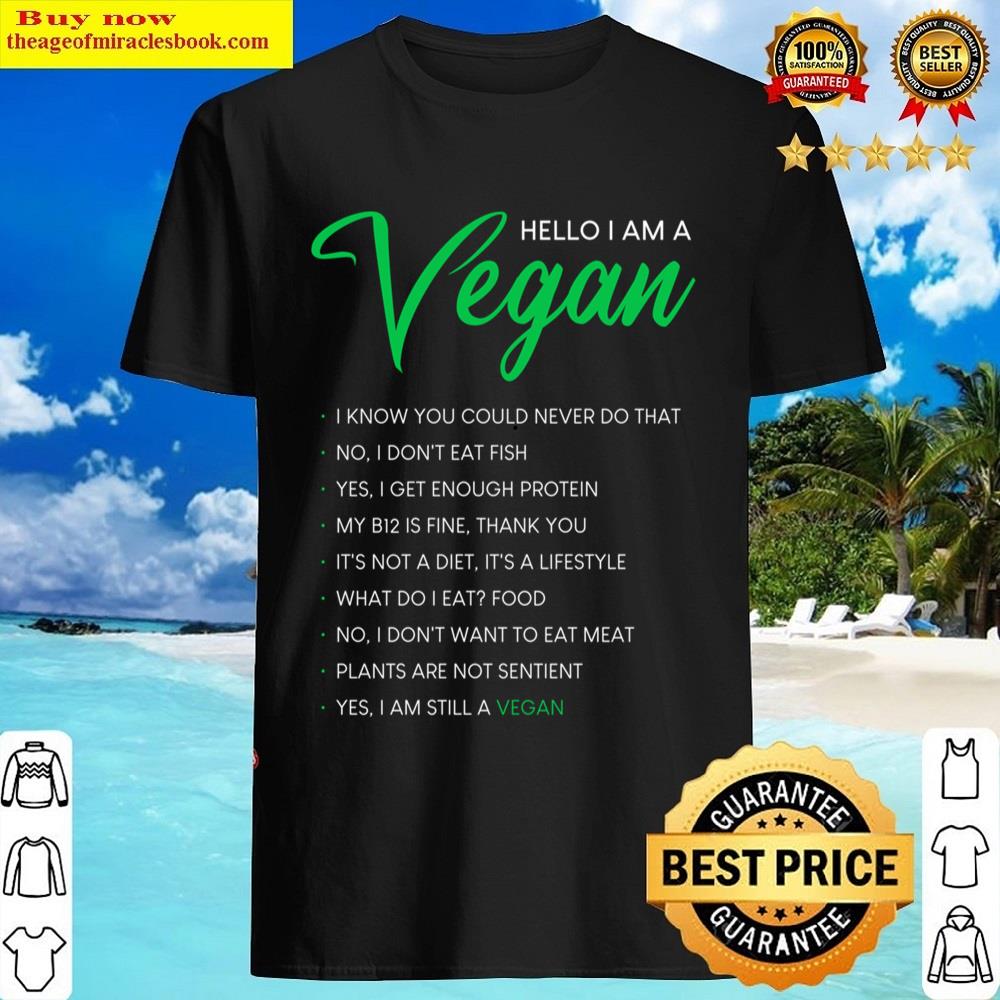 Hello I Am A Vegan Essential Shirt