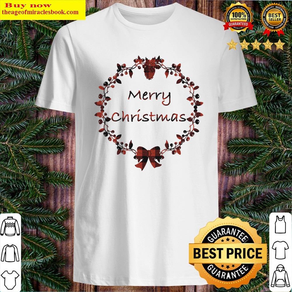 Merry Christmas Red Plaid Shirt