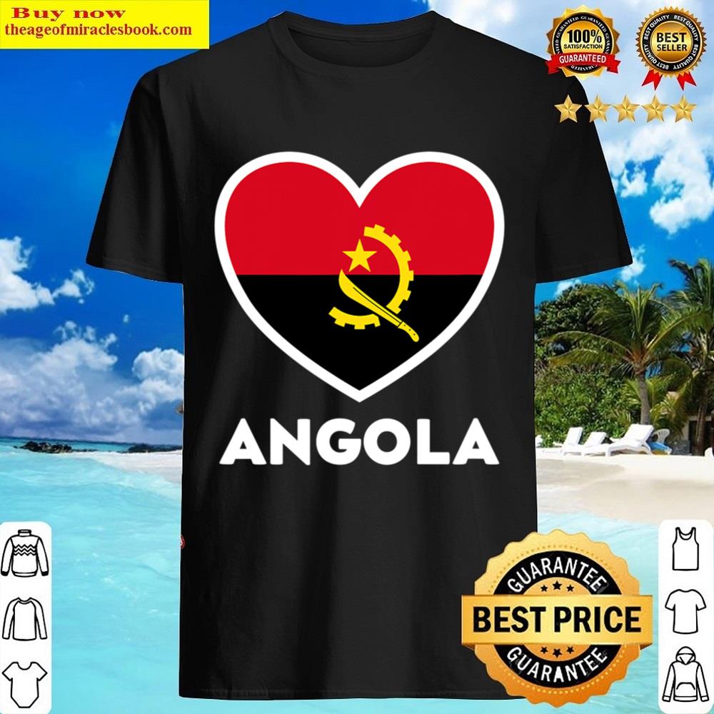Angola Flag Heart Shirt