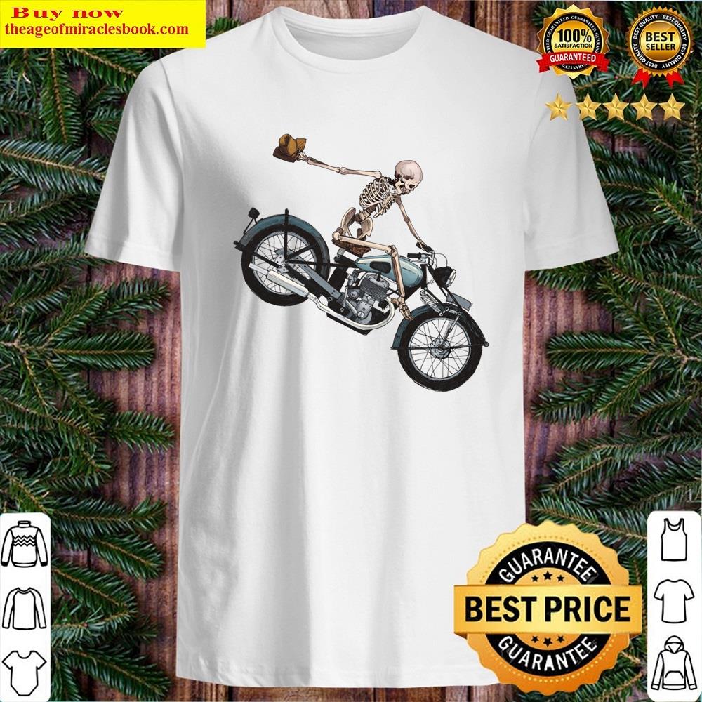 Into The Pit Skeleton Motorcycle Illustration Shirt