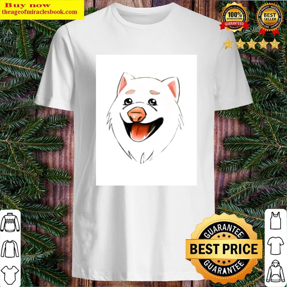 Cute White Smiling Dog Shirt