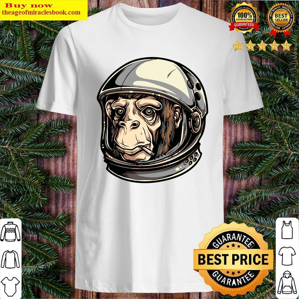 A Fun Monkey Astronaut In Space Shirt