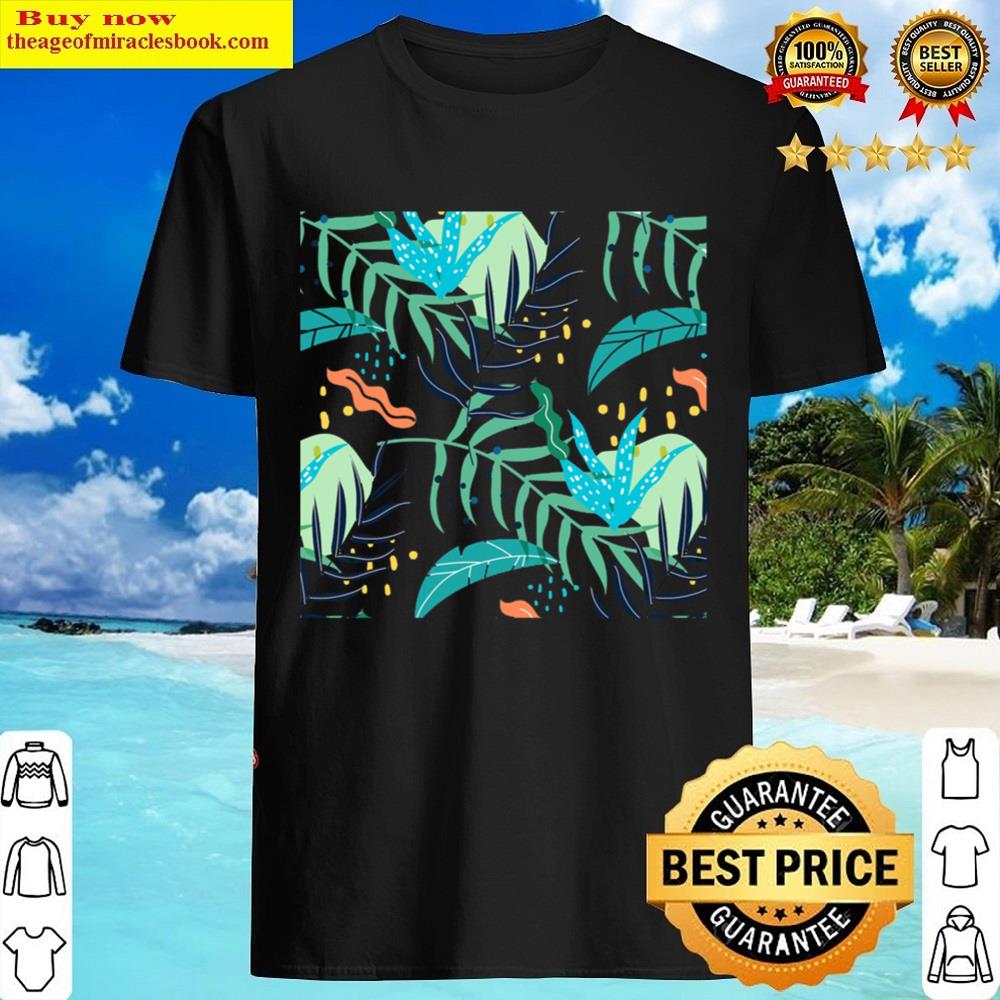 Aesthetic Hand Drawn Abstract Nature Pattern Design Shirt