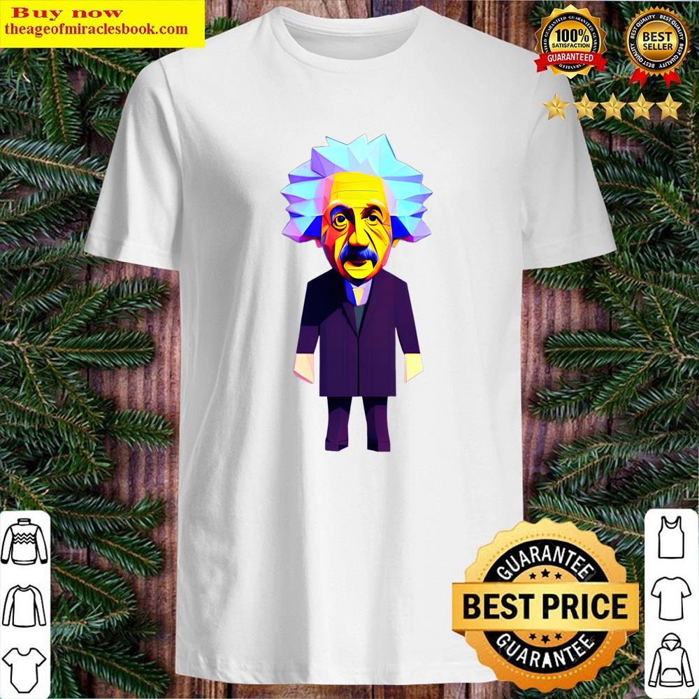 Albert Einstein In Purple Suit Shirt