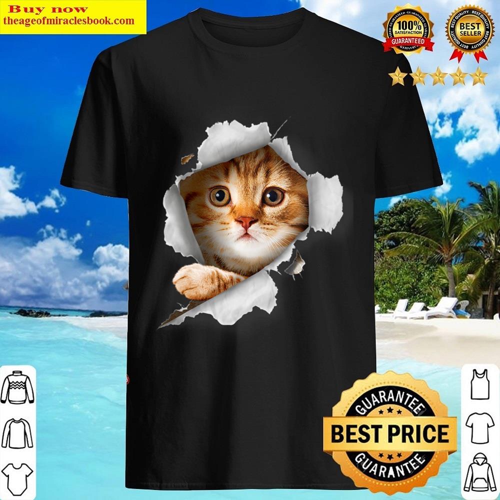 Cat Orange Cat Cat Torn Cloth Kitten Shirt