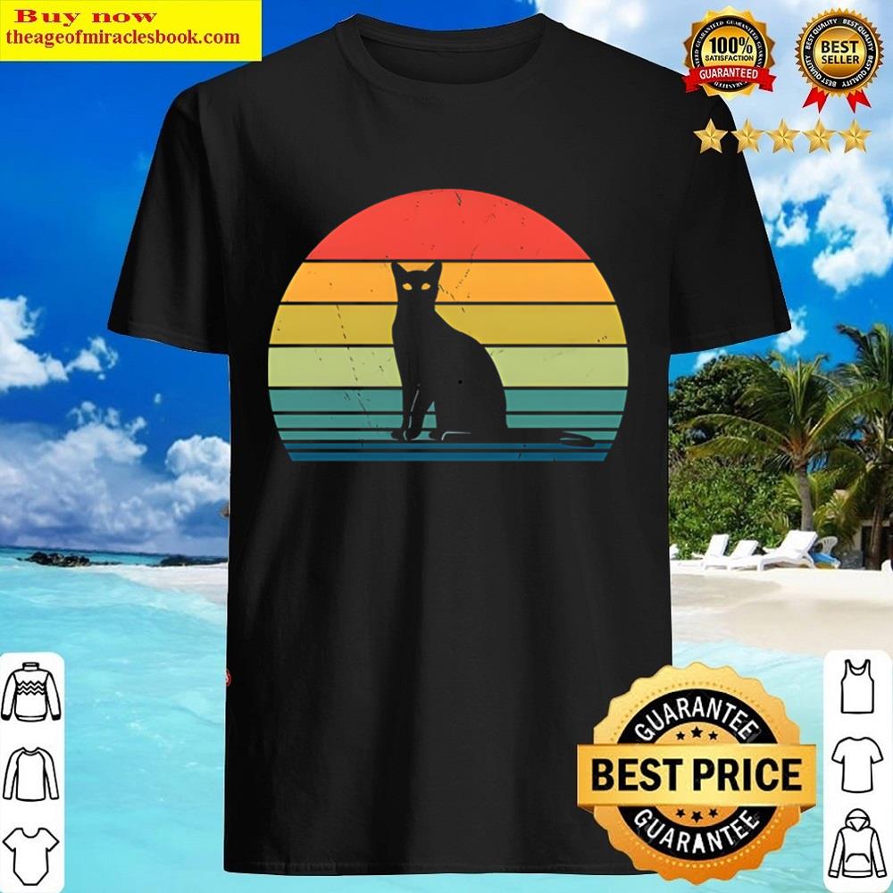 Cat Sunset Retro Vintage Essential Shirt