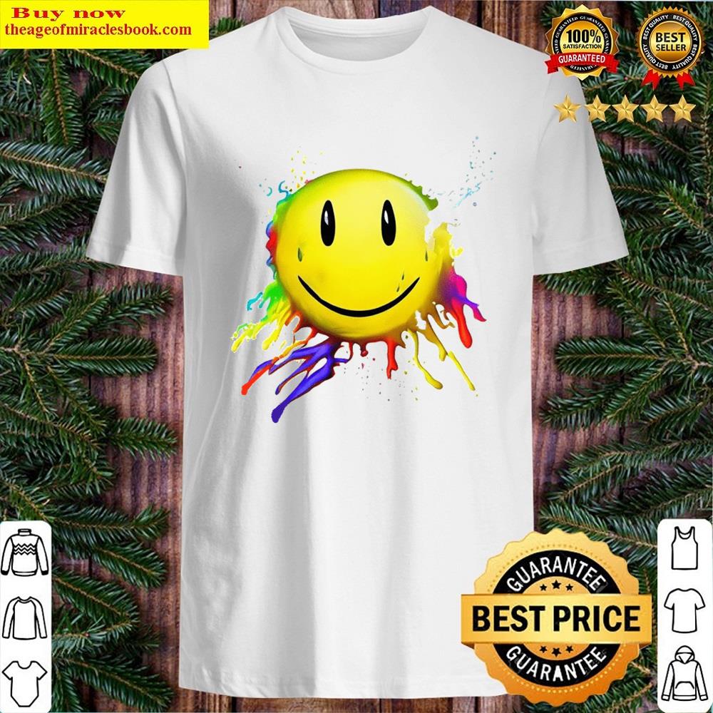 Colorful Smiley Face Meltdown Shirt