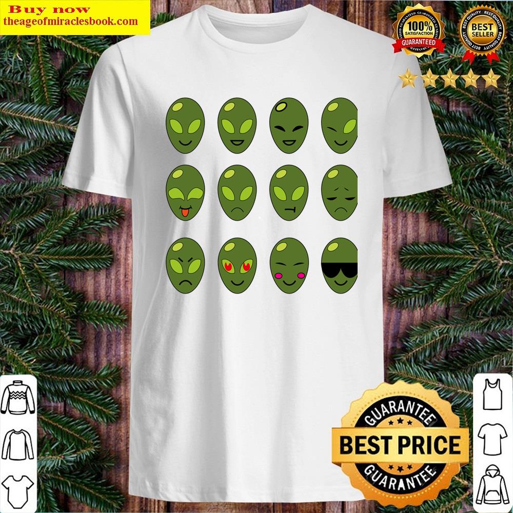 Cute And Funny Aliens Sticker Pack Shirt
