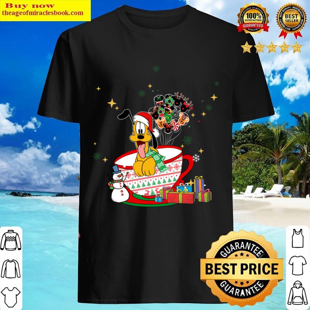 Dog Christmas In The Tea Cup Pluto Shirt