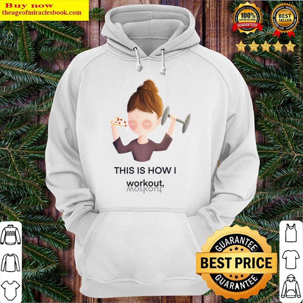Alternative view of Dumbbells With Pizza Shirt