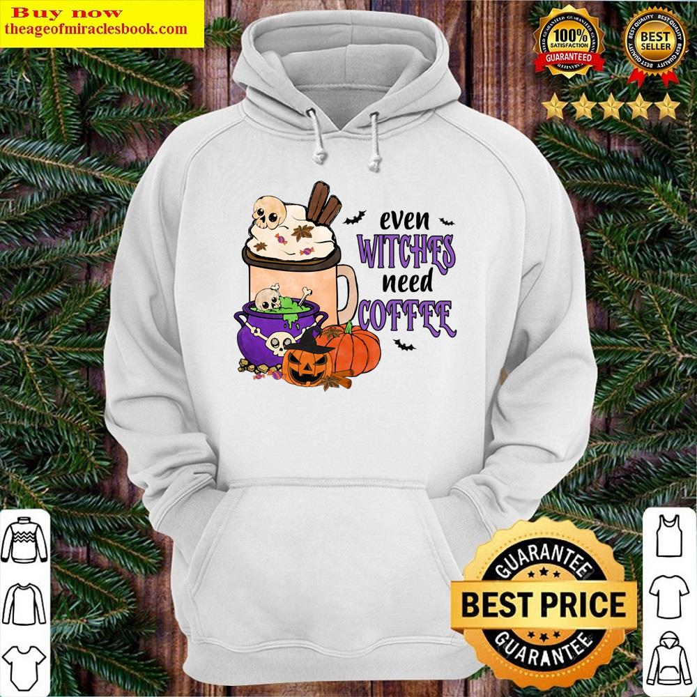 Alternative view of Even Witches Need Coffee Pullover Shirt