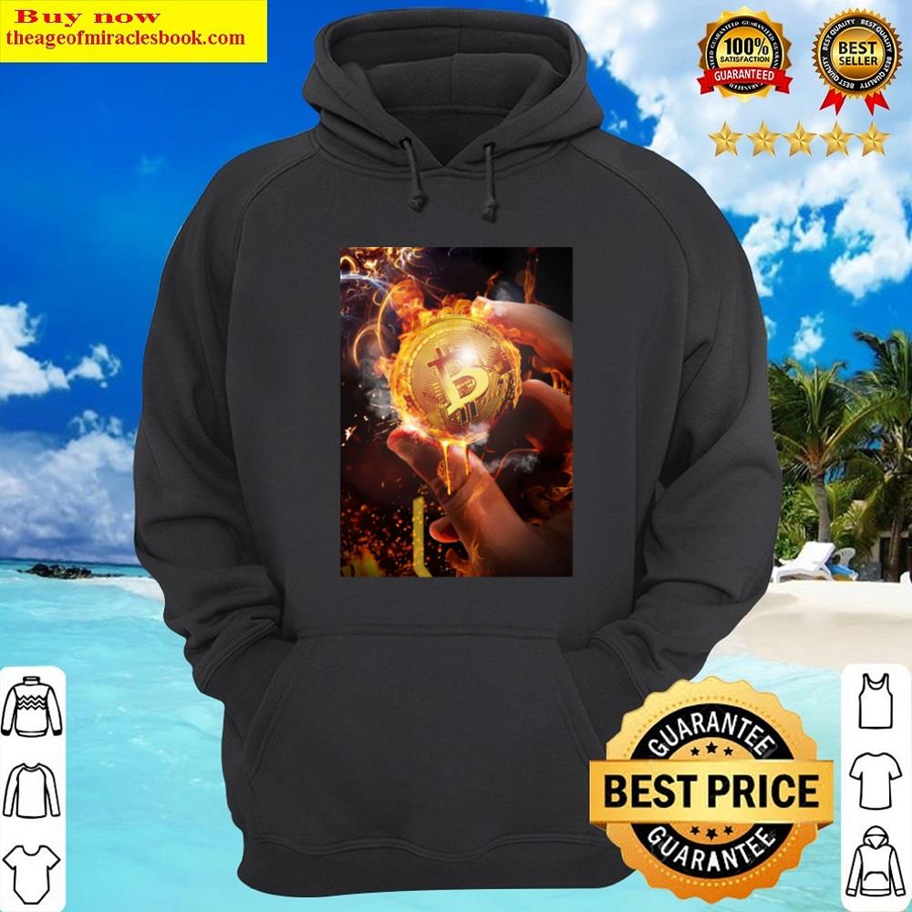 Alternative view of Fire Storm Bitcoin Shirt