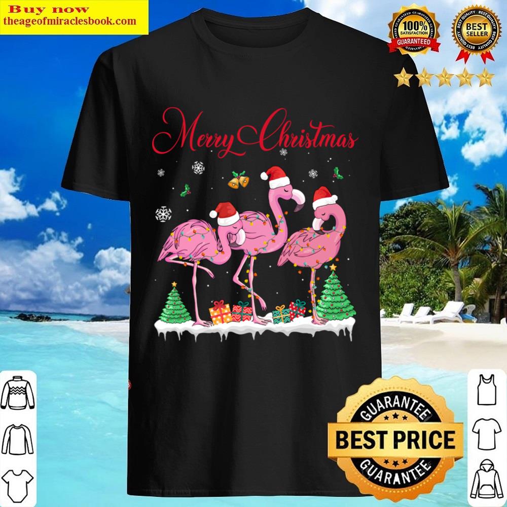 Flamingo Christmas Funny Essential Shirt Flamingo Christmas Funny Essential Shirt