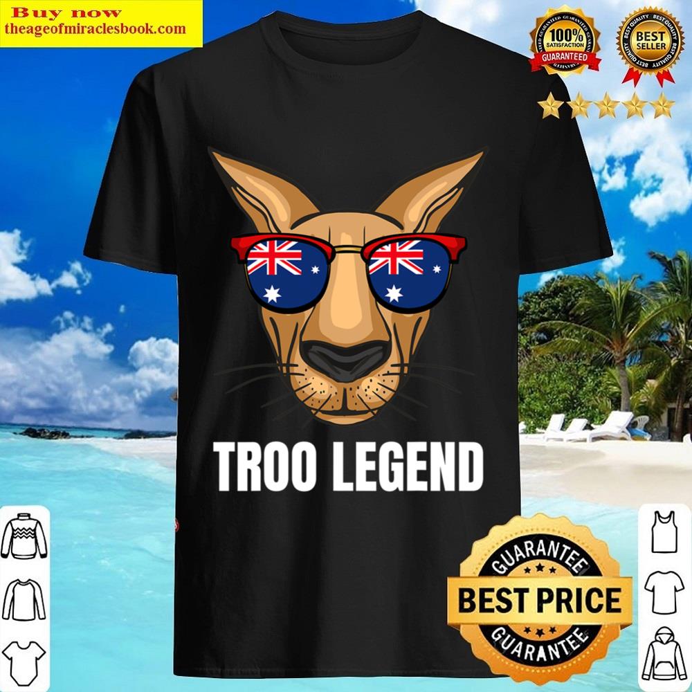 Funny Australian Kangaroo Australia Flag Aussie Shirt
