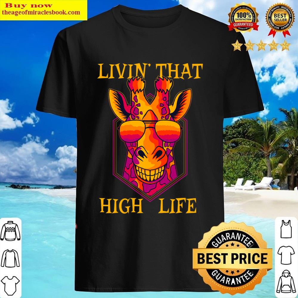 Funny Giraffe With Sunglasses Pun Shirt