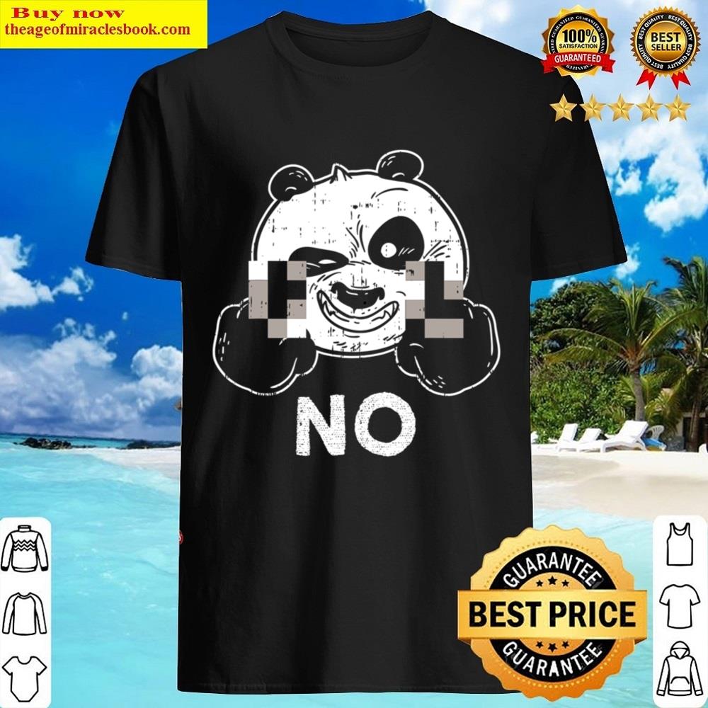 Funny Panda Obscene Hand Gesture No Shirt