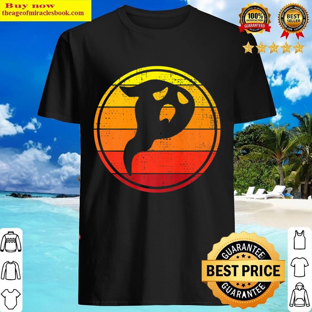 Ghost Halloween Retro Sunset Shirt