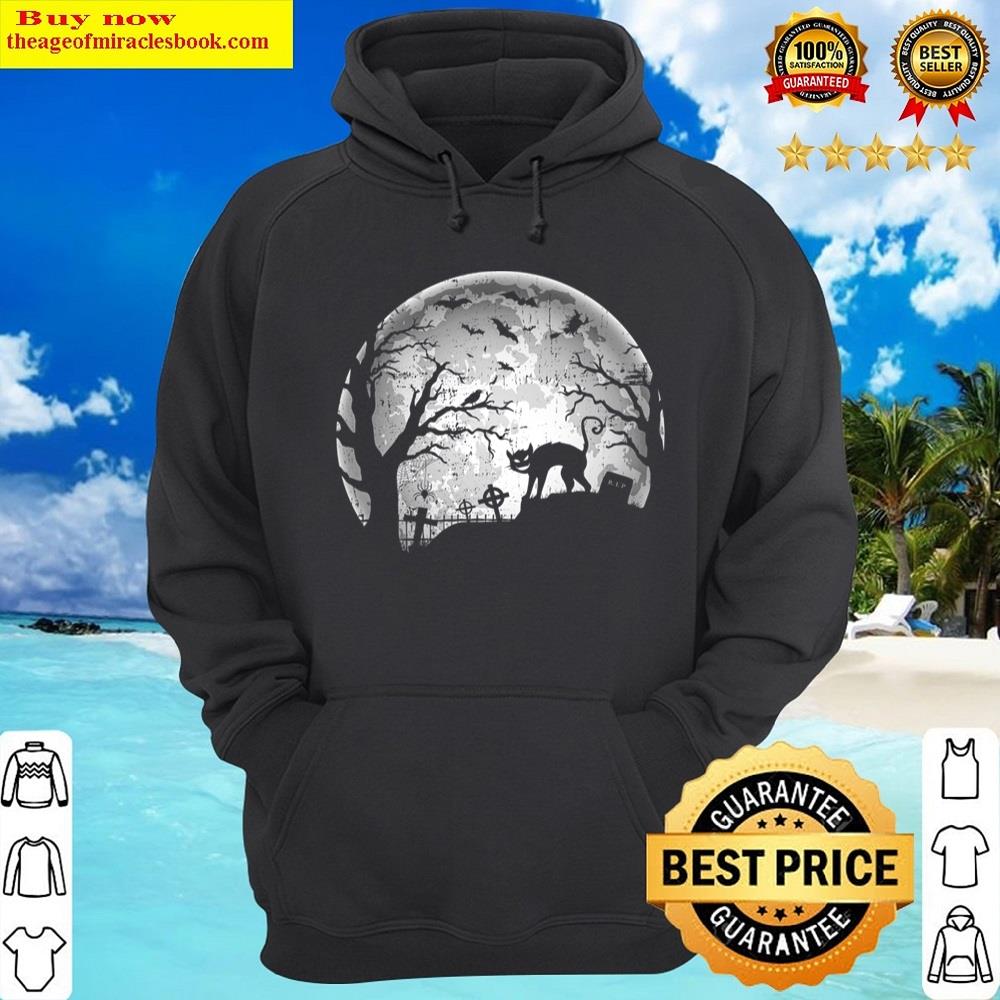 Alternative view of Halloween Cat Under The Moon Shirt