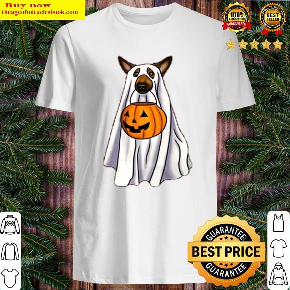 Halloween Dog Holding Pumpkin Shirt Halloween Dog Holding Pumpkin Shirt