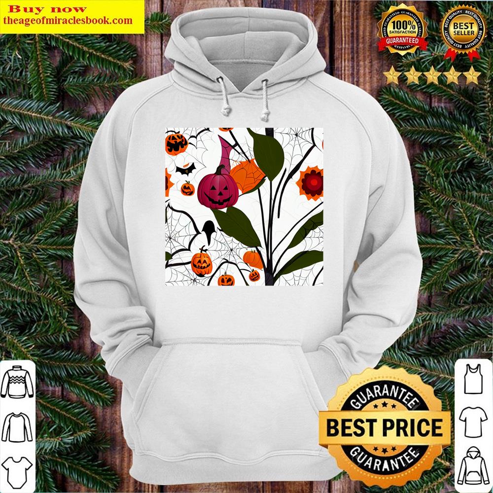 Alternative view of Halloween Pumpkin And Flower Pattern Shirt