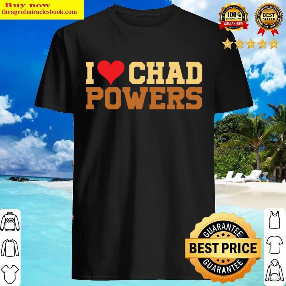 I Love Chad Powers Retro Text Essential Shirt I Love Chad Powers Retro Text Essential Shirt