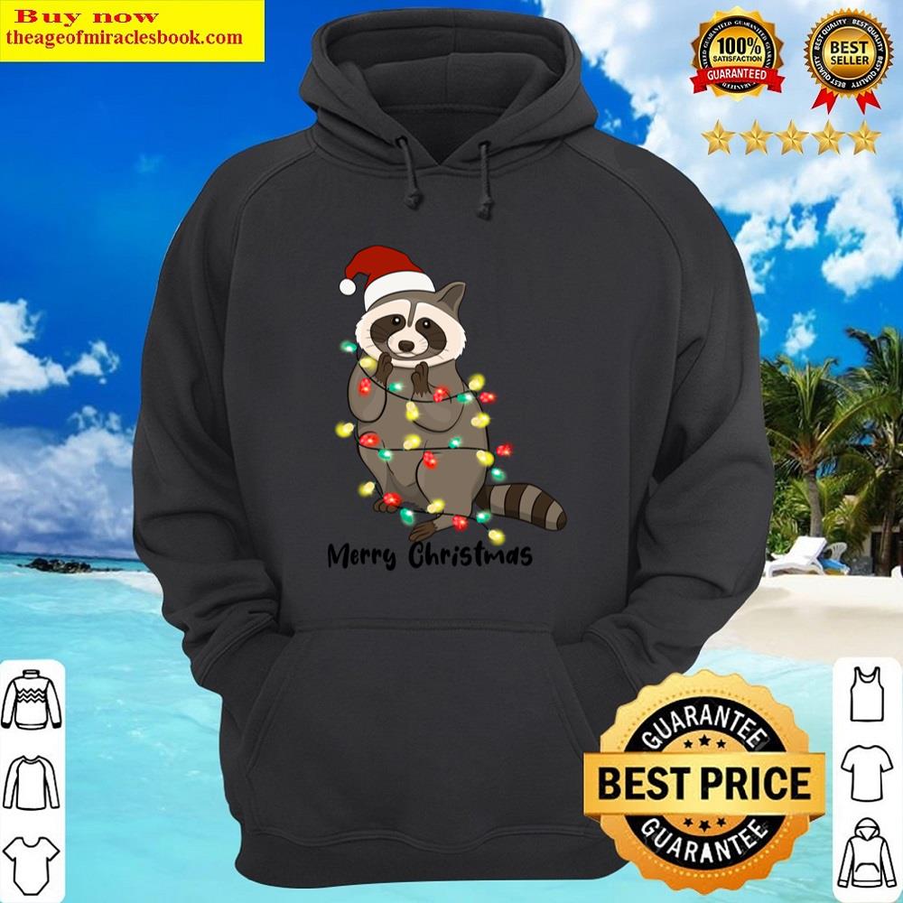 Alternative view of Merry Christmas Raccoon Pullover Shirt