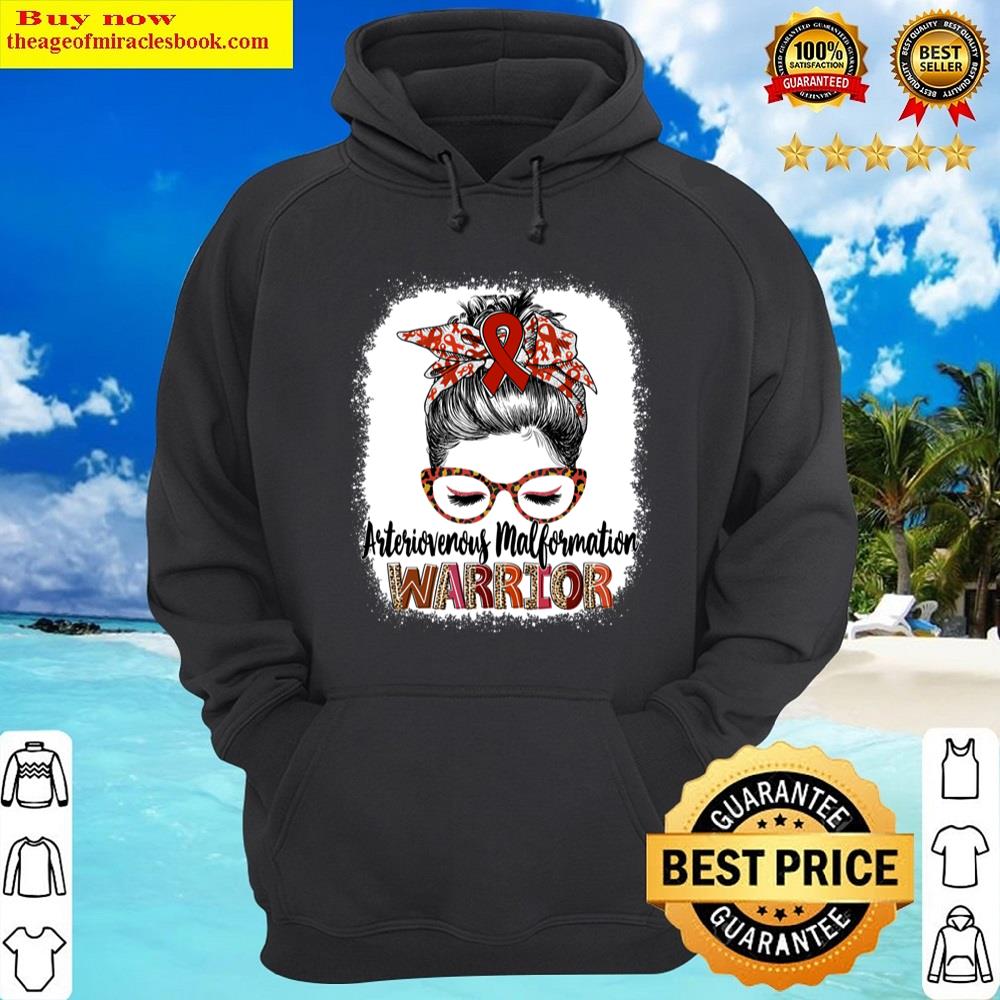 Alternative view of Messy Bun Leopard Arteriovenous Malformation Warrior Shirt