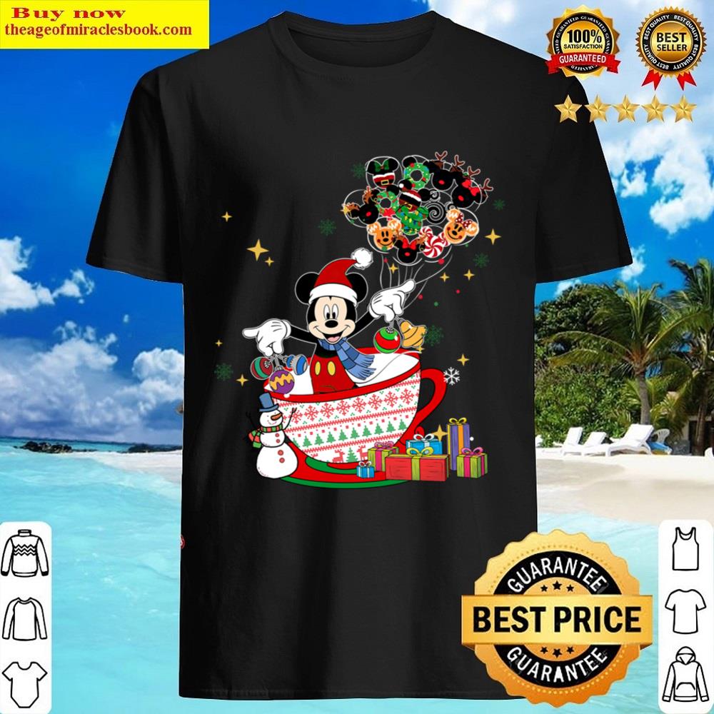 Mouse Christmas In The Tea Cup Shirt