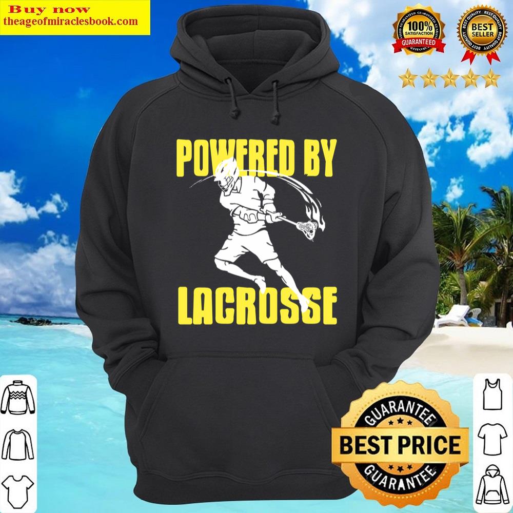 Alternative view of Powered By Lacrosse Retro Cool Present Gift Essential Shirt