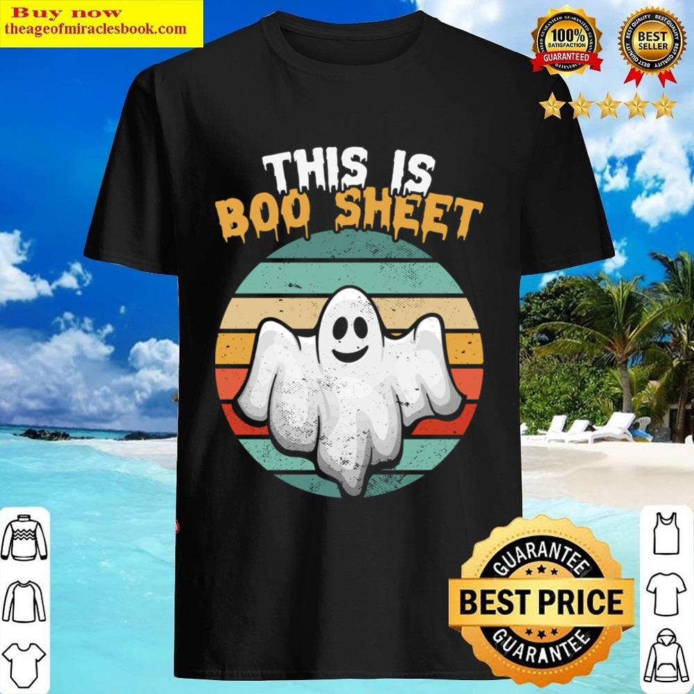 This Is Boo Sheet Ghost Retro Halloween Essential Shirt