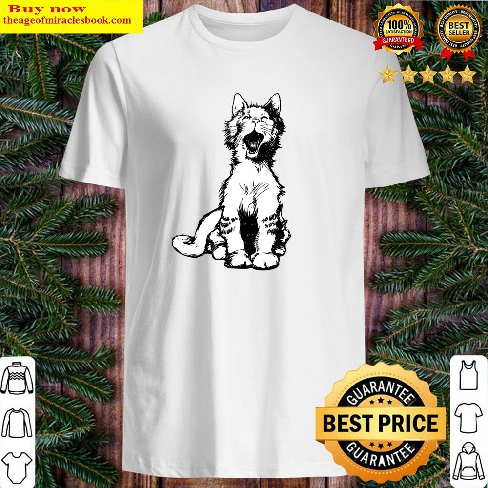 Vintage Yawning Cat Shirt