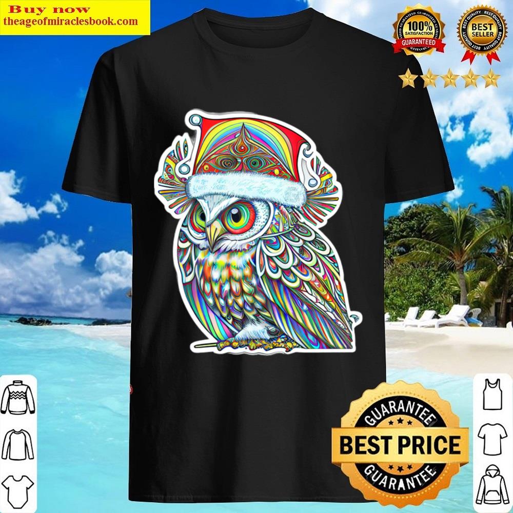 Christmas Psychedelic Owl Shirt