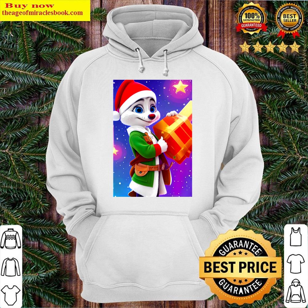 Alternative view of Friendly Christmas Fox Holly Shirt