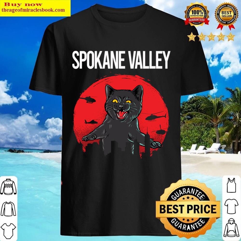 Funny Black Cat Spokane Valley Shirt
