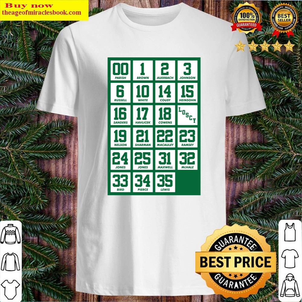 Retired Numbers Celtics Shirt