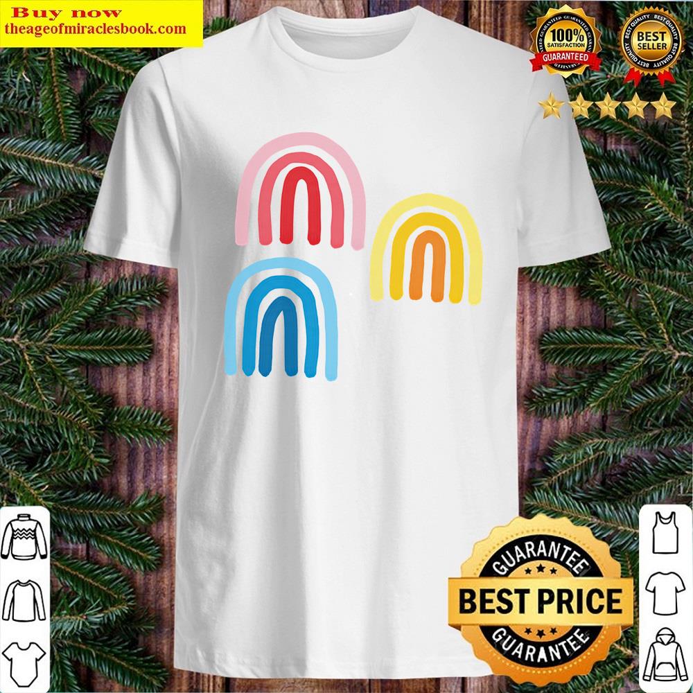 Multicolor Painted Rainbows Shirt