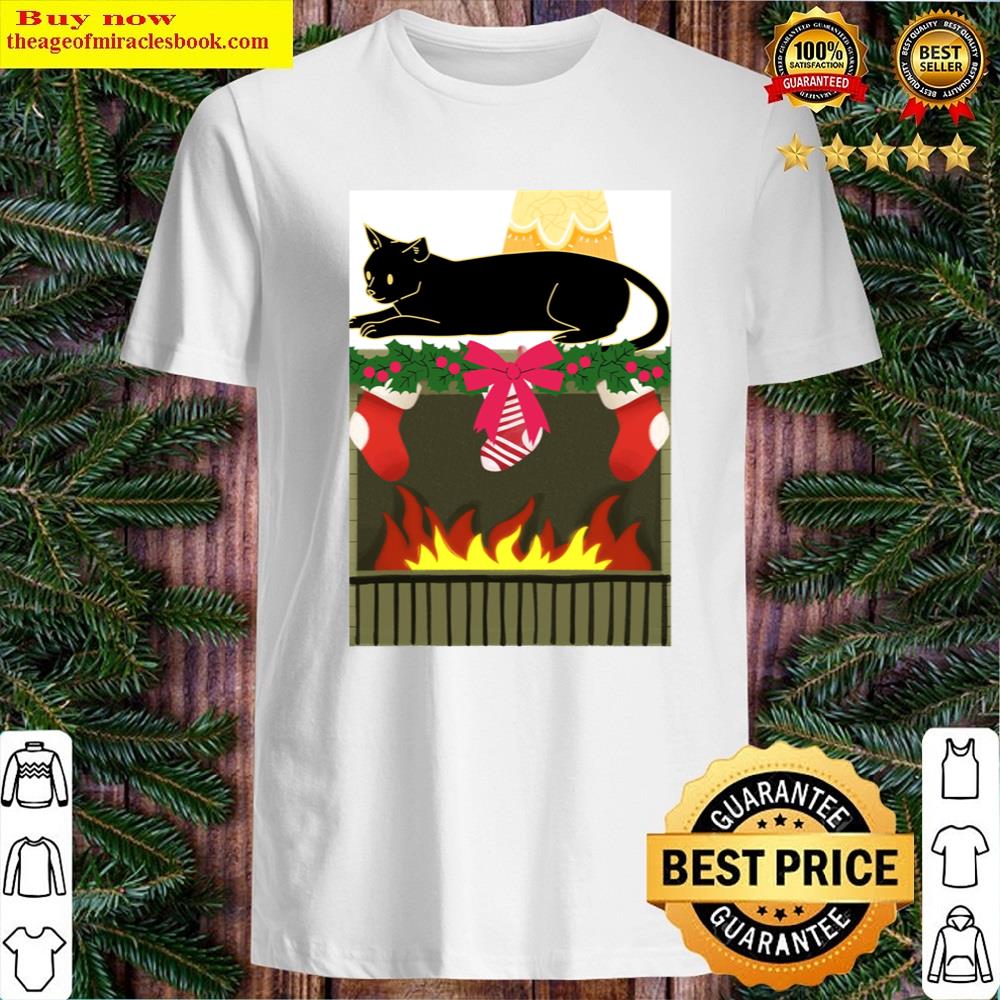 Cat On Fireplace Mantle Shirt