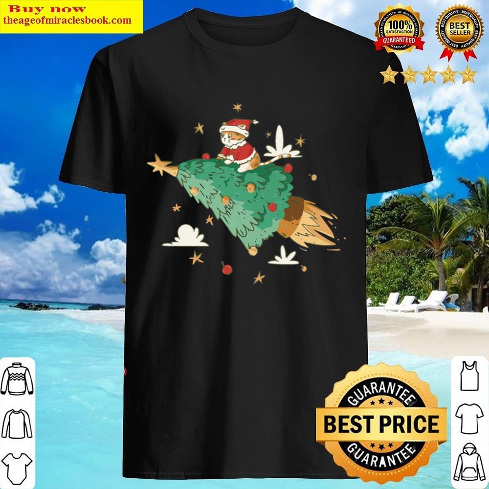 Christmas Tree Cat Shirt