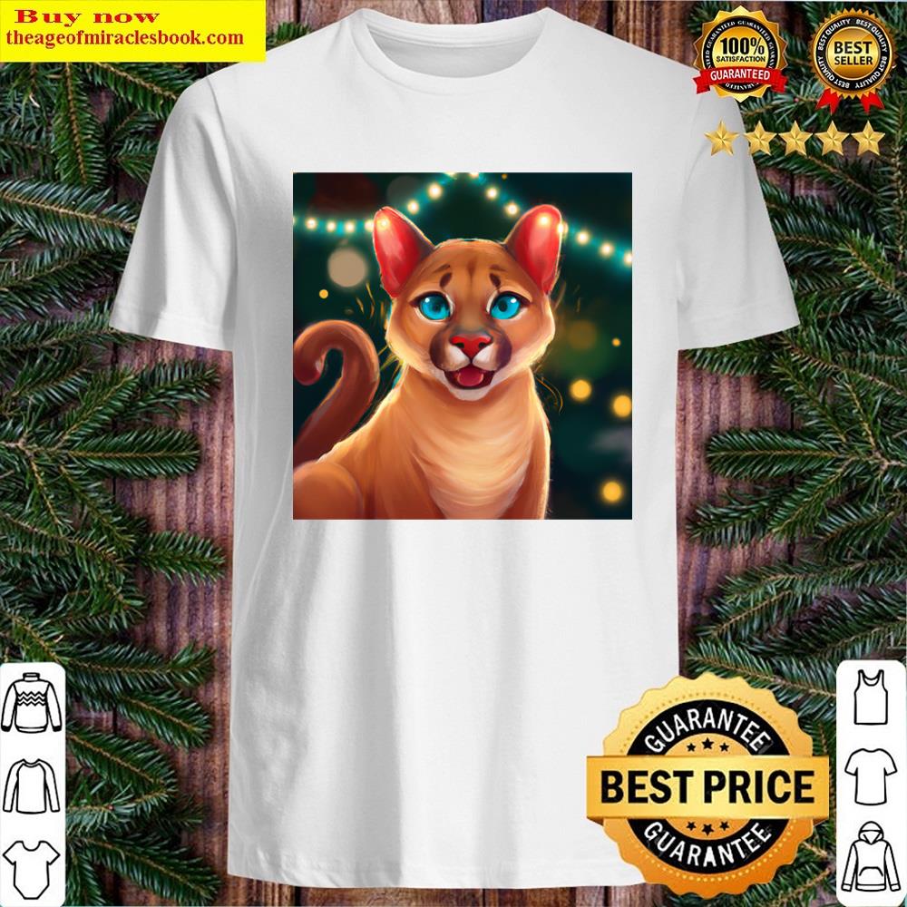 Cute Cougar Drawing Pullover Shirt