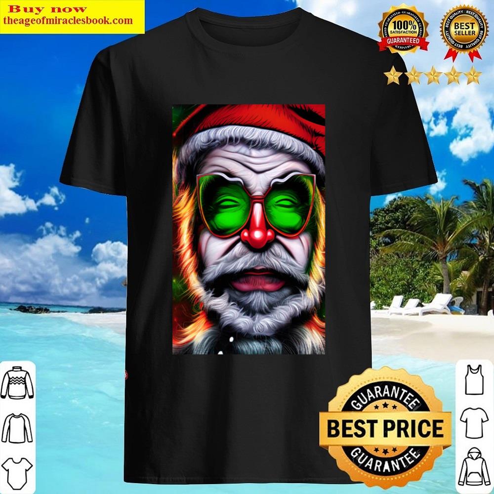 Santa In Red Glasses Shirt